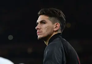 Arsenal V Chelsea 2018-19 Prints: Arsenal's Lucas Torreira Prepares for Arsenal v Chelsea Clash (2018-19)