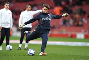 Arsenal V Leeds United FA Cup 2010-11 Prints: Arsenal's Lucasz Fabianski in FA Cup Action Against Leeds United at Emirates Stadium
