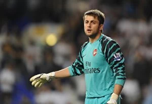 Images Dated 21st September 2010: Arsenal's Lucasz Fabianski Shines in 4-1 Carling Cup Victory over Tottenham Hotspur