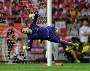 Arsenal's Lukas Fabianski in Action against Urawa Red Diamonds, Japan 2013