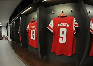 Arsenal's Lukas Podolski in the FA Cup Final Changing Room (Arsenal v Hull City, 2014)