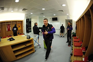 Arsenal V Fulham 2012-13 Prints: Arsenal's Lukas Podolski Readies for Arsenal vs. Fulham (2012-13 Premier League)