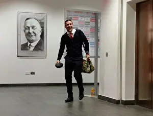 Arsenal V Southampton 2014-15 Prints: Arsenal's Lukas Podolski Ready for Arsenal v Southampton Clash (2014-15)