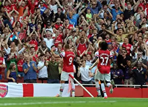 Arsenal's Lukas Podolski Scores Second Goal in 6-1 Rout Over Southampton (Premier League 2012-13)
