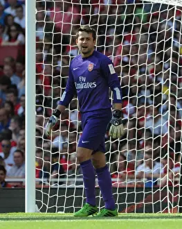 Arsenal's Lukasz Fabianski in Action Against Napoli - Emirates Cup 2013