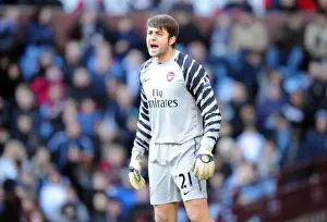 Aston Villa V Arsenal 2010-11 Prints: Arsenal's Lukasz Fabianski Shines in 4-2 Barclays Premier League Victory over Aston Villa