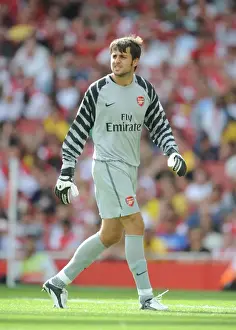 Arsenal V AC Milan 2010-11 Prints: Arsenal's Lukasz Fabianski vs AC Milan: A 1-1 Draw at the Emirates Cup, 2010