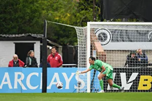 Arsenal Women V Aston Villa 2021-22 Prints: Arsenal's Lydia Williams in Action: Arsenal Women vs Aston Villa Women - Barclays FA WSL Clash at Meadow Park