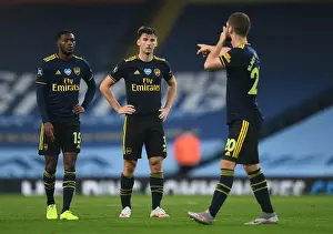 Manchester City V Arsenal 2019-20 Prints: Arsenal's Maitland-Niles and Tierney in Action against Manchester City (Premier League 2019-20)