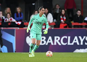 Arsenal's Manuela Zinsberger in Action against Brighton & Hove Albion in FA Women's Super League