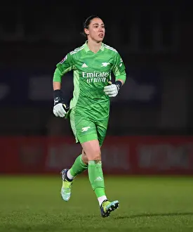 Arsenal's Manuela Zinsberger in Action against Manchester United (Conti Cup 2021-22)