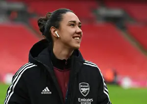 Arsenal Women V Chelsea Women - FA Cup Final 2021 Prints: Arsenal's Manuela Zinsberger Prepares for FA Women's Cup Final Showdown Against Chelsea at Wembley Stadium