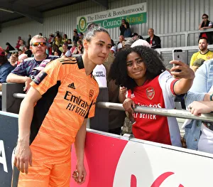 Arsenal Women V Chelsea Women FA Cup 1/2 Final 2021-22 Prints: Arsenal's Manuela Zinsberger Shares Heartwarming Selfie with Fan after FA Cup Semi-Final Victory