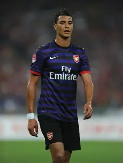 Arsenal's Marouane Chamakh in Action against Malaysia XI (2012)