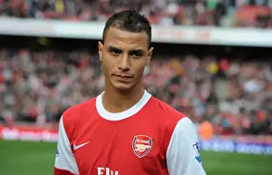 Arsenal V Birmingham City 2010-11 Prints: Arsenal's Marouane Chamakh Scores the Winning Goal Against Birmingham City in the Barclays Premier League