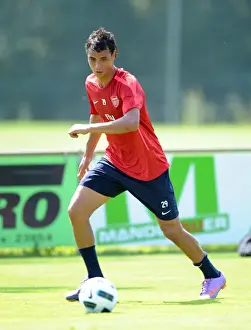 Marouane Chamakh Prints: Arsenal's Marouane Chamakh in Training, Austria, 2010