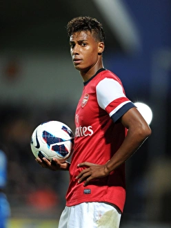 Arsenal U19 V Olympique De Marseille - NextGen 2012-13 Prints: Arsenal's Martin Angha Faces Off Against Marseille in NextGen Series Match