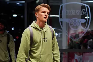 Arsenal's Martin Odegaard Arrives at Emirates Stadium Ahead of Arsenal v Sheffield United (2023-24)