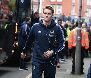 Everton v Arsenal 2022-23 Collection: Arsenal's Martin Odegaard Arrives at Goodison Park Ahead of Everton Clash - Premier League 2022-23