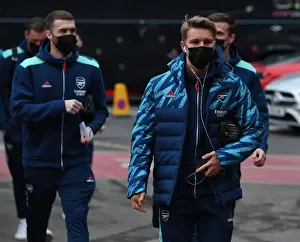 Arsenal's Martin Odegaard Arrives at Nottingham Forest's City Ground for FA Cup Third Round Match