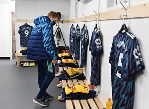 Leeds United V Arsenal 2021-22 Prints: Arsenal's Martin Odegaard in the Changing Room Before Leeds United Clash (Premier League 2021-22)