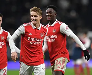 Tottenham Hotspur V Arsenal 2022-23 Prints: Arsenal's Martin Odegaard and Eddie Nketiah in Action against Tottenham Hotspur - Premier League 2022-23