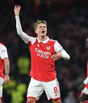 Arsenal V Manchester United 2022-23 Prints: Arsenal's Martin Odegaard Faces Manchester United in Premier League Showdown (2022-23)