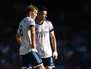 Arsenal's Martin Odegaard and Gabriel Martinelli in Action against AFC Bournemouth (2022-23)