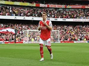 Arsenal's Martin Odegaard Gears Up Before Arsenal v Brighton & Hove Albion, Premier League 2022-23