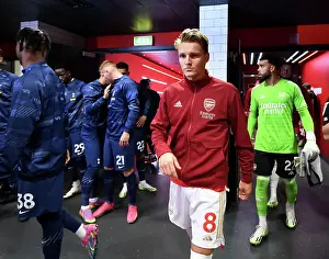 Arsenal V Tottenham Hotspur 2023-24 Prints: Arsenal's Martin Odegaard Gears Up for Arsenal v Tottenham Showdown (2023-24)