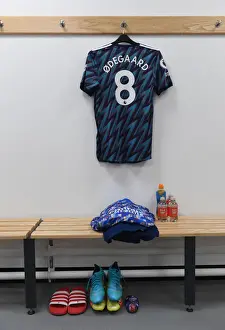 Arsenal's Martin Odegaard Jersey in Wolverhampton Wanderers Changing Room - Premier League Clash