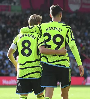 Arsenal's Martin Odegaard and Kai Havertz Face Off Against AFC Bournemouth in Premier League Showdown (2023-24)
