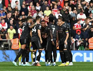 Arsenal's Martin Odegaard Leads Team Huddle Before Southampton Clash - Premier League 2022-23