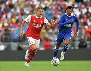 Arsenal's Martin Odegaard Outmaneuvers Everton's Dele in Pre-Season Friendly