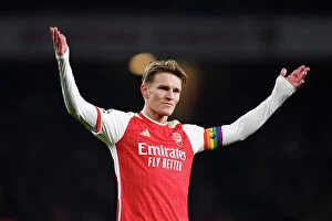 Arsenal v Wolverhampton Wanderers 2023-24 Collection: Arsenal's Martin Odegaard Reacts During Arsenal vs. Wolverhampton Wanderers, Premier League 2023-24