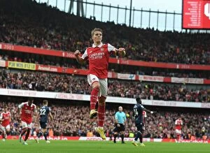 Arsenal v Nottingham Forest 2022-23 Collection: Arsenal's Martin Odegaard Scores Fifth Goal in Thrilling Victory over Nottingham Forest (2022-23)
