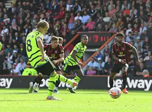 Arsenal's Martin Ødegaard Scores Penalty in AFC Bournemouth vs Arsenal (2023-24)