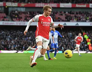 Arsenal's Martin Odegaard Shines in Arsenal FC vs Brighton & Hove Albion (2023-24)