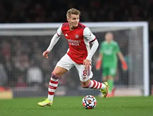 Arsenal V Aston Villa 2021-22 Prints: Arsenal's Martin Odegaard Shines in Arsenal v Aston Villa Premier League Clash (2021-22)