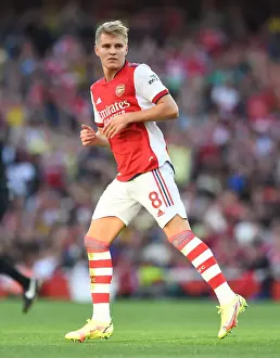 Arsenal V Tottenham Hotspur 2021-22 Prints: Arsenal's Martin Odegaard Shines in Derby Showdown: Arsenal vs