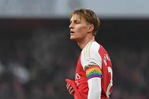 Arsenal's Martin Odegaard Sports Rainbow Laces Captains Armband vs. Wolverhampton Wanderers (2023-24)