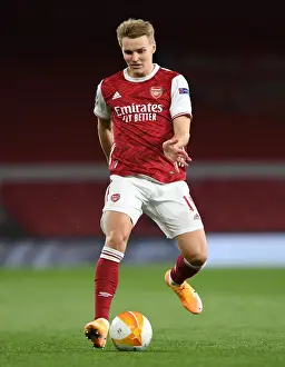 Arsenal V Villarreal 2020-21 Prints: Arsenal's Martin Odegaard in UEFA Europa League Semi-Final: Arsenal vs Villarreal CF (Behind Closed Doors)