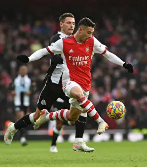 Arsenal's Martinelli Battles Schar in Premier League Clash vs. Newcastle