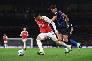 Arsenal's Martinelli Dashes Through Emirates Stadium Against Sevilla in 2023-24 Champions League