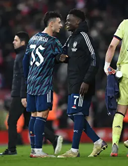 Arsenal's Martinelli and Saka Reunite After Carabao Cup Semi-Final Clash vs. Liverpool