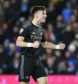 Arsenal's Martinelli Scores Fourth Goal: Brighton vs Arsenal, Premier League 2022-23 - Kieran Tierney Celebrates