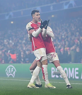 Arsenal v RC Lens 2023-24 Collection: Arsenal's Martinelli Scores Fourth Goal in Champions League Victory over RC Lens (2023-24)