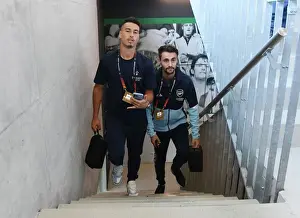Arsenal's Martinelli and Vieira Arrive at Kybunpark for FC Zurich Clash (UEFA Europa League 2022-23)