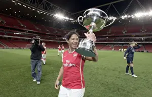 Arsenal Ladies V Chelsea 2007-8 Prints: Arsenal's Mary Philip Celebrates Victory: 4-1 Over Chelsea in the Premier League (2008)