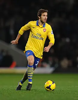 West Ham United V Arsenal 2013-14 Prints: Arsenal's Mathew Flamini in Action Against West Ham United - Premier League Clash (December 2013)